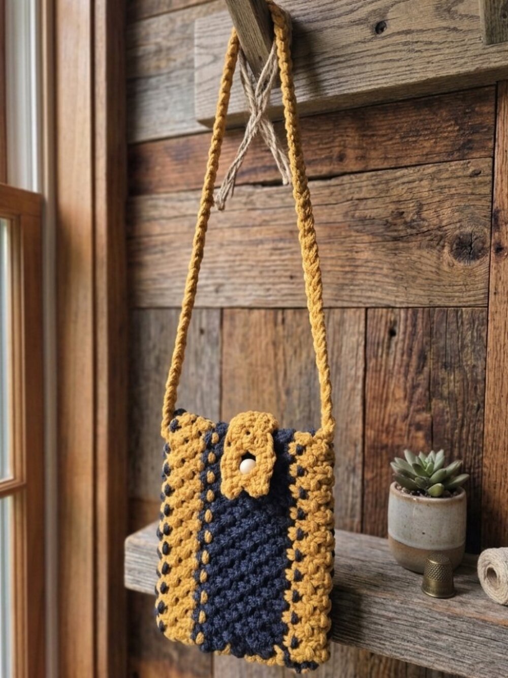 Crochet Crossbody Phone Bag - Picture 4 of 4